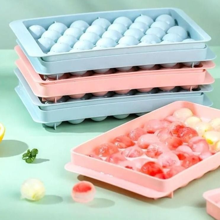 Cetakan Es Viral Cetakan Jelly ball bulat isi 33 lubang Cetakan es batu bulat cetakan puding agar bu