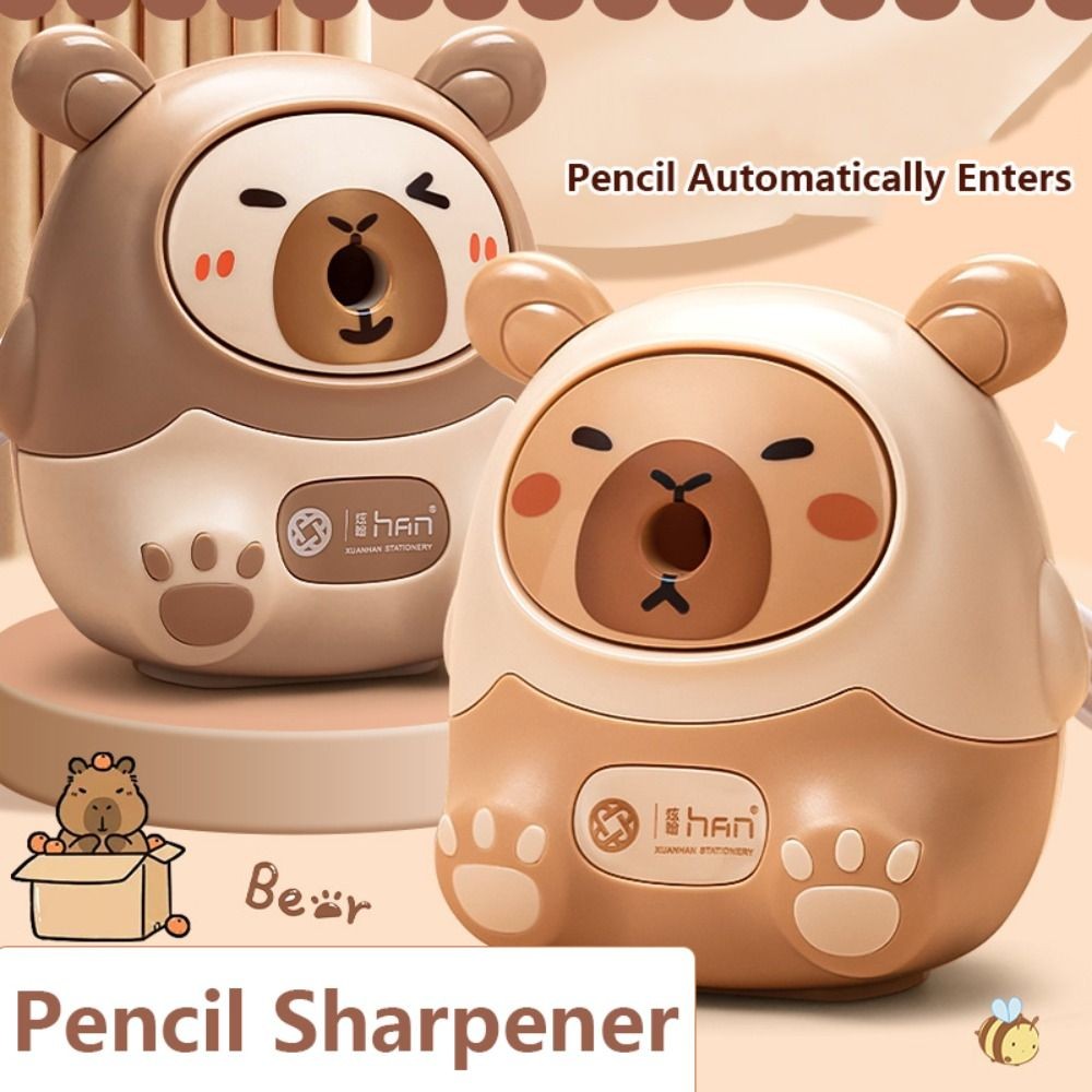

Pencil Automatically Enters Pencil Sharpener Anti Sticking Lead Stationery Pencil Sharpening Tool Capybara Student Prize