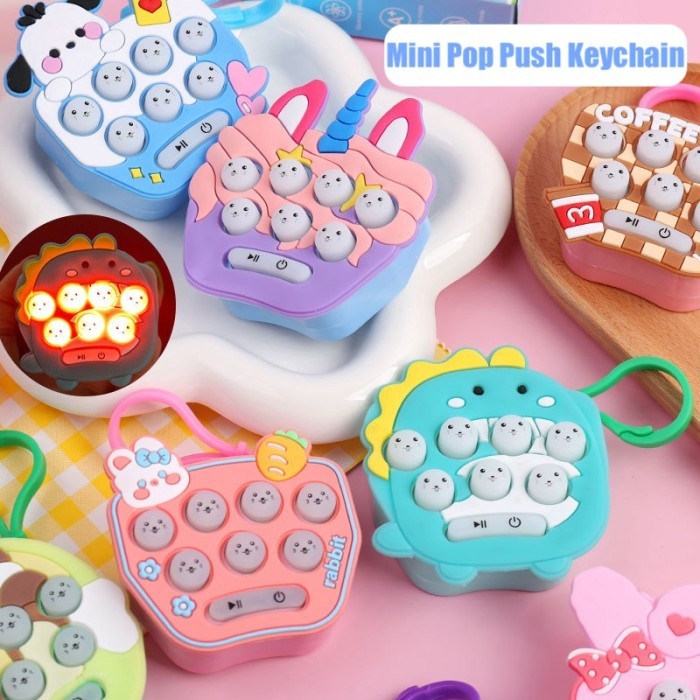 Staracc Fidget Toys Gantungan Kunci Mainan Game Pop it Elektrik Mini Pop Push