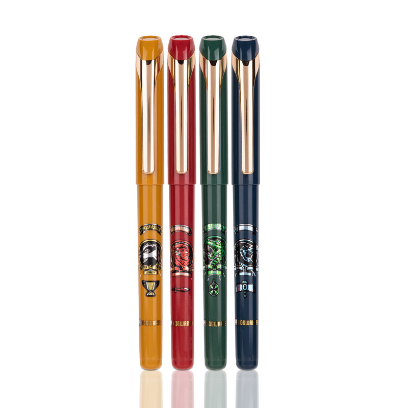 

4Pcs Deli S85-H Harry Potter Quick Drying Cap Pulling Student Neutral Pen 0.5mm Full Needle Black Ink Kawaii Stationery