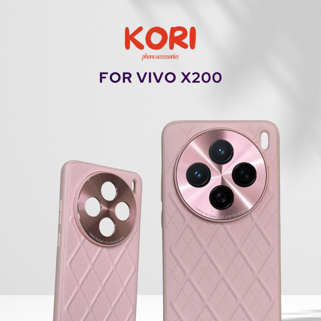 Case untuk VIVO X200 X200 PRO Premium Leather Diamond Pattern Soft Case HP