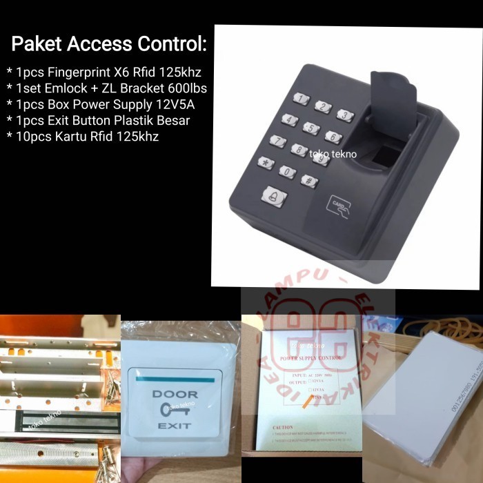 

Paket Access Control 12 Fingerprint X6 untuk Pintu Kayu/Besi Murah Berkwalitas