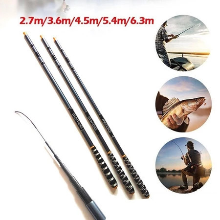 ND4 Joran Pancing Bahan Karbon Ringan Panjang/Joran tegek super kuat 10kg/joran tegek karbon / joran