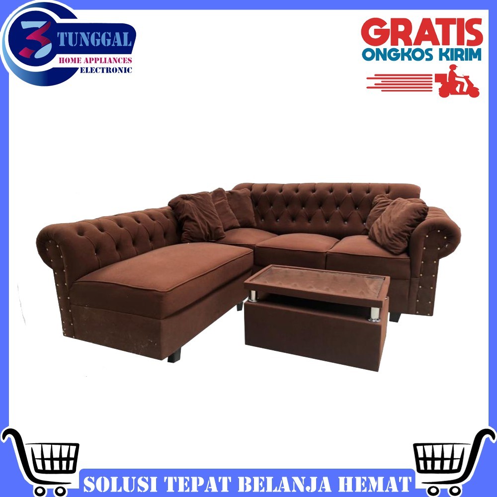 (KHUSUS SUMUT) (FREE ONGKIR MEDAN AREA) SOFA L MINIMALIS PUTUS BLUDRU MURAH DAN NYAMAN SOFA RUANG TA