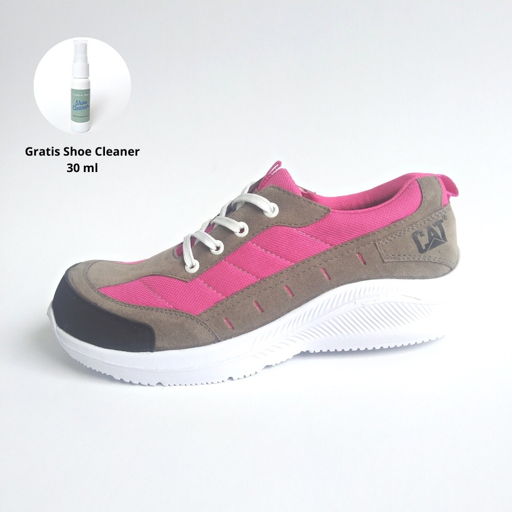 A7 Sepatu Wanita Sneakers Safety Shoes Sporty Abu Pink