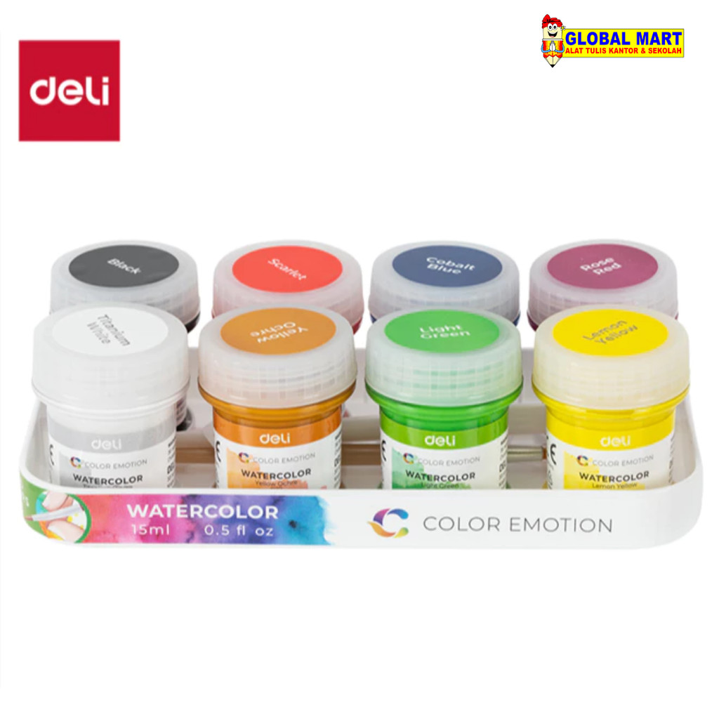 

Deli - Cat Air 8 Warna / Watercolor 15ml EC22-8
