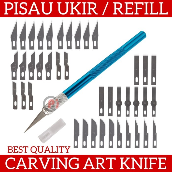

Gagang Pisau Ukir Carving Art Knife Cutter Ada Pisau Refill Terpisah Isi 5 Pcs