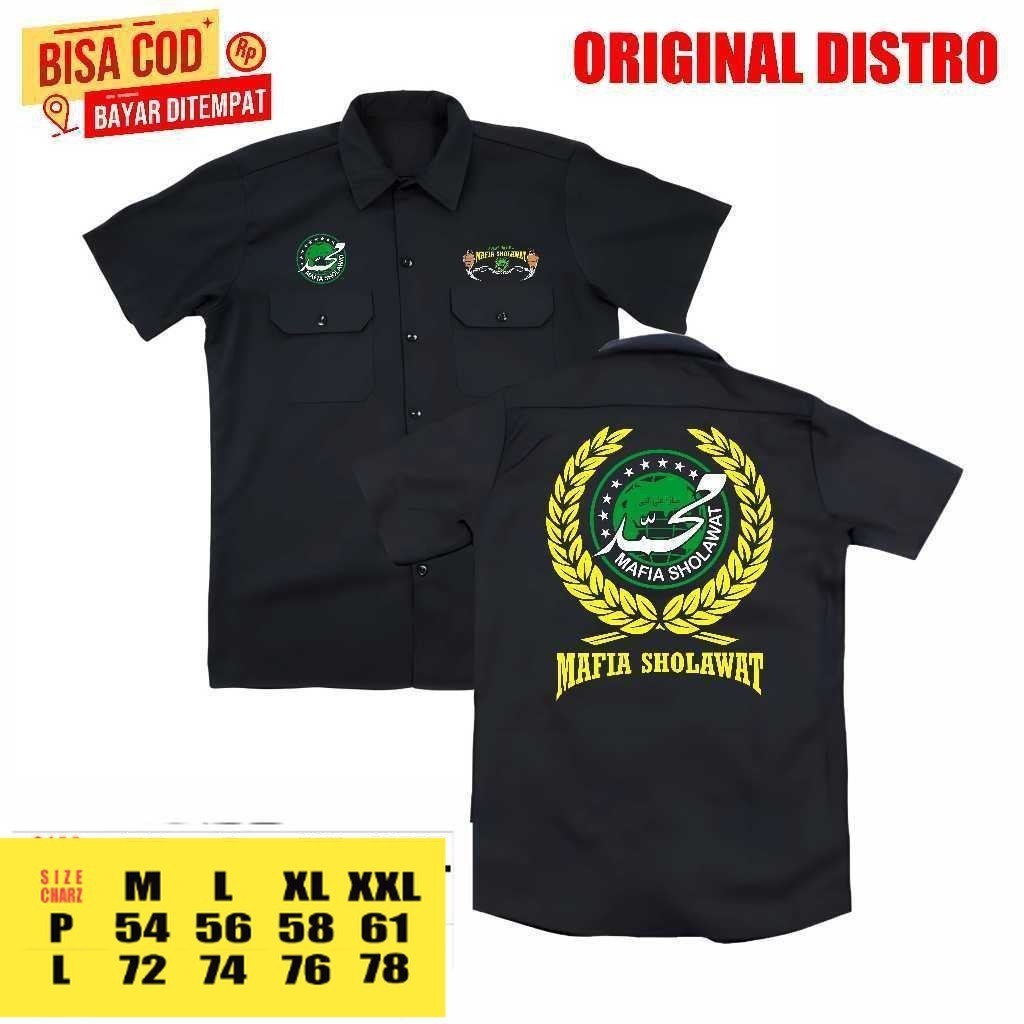 kemeja pendek MAFIS model terbaru distro - kemeja pendek casual MAFIA SHOLAWAT-ABAH ALI terbaru dist