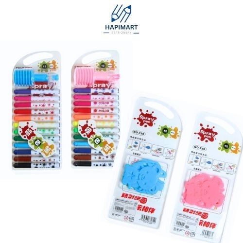 

Spray Pen 12 Buah Stabilo Gambar Kartun Alat Tulis Spidol Warna-warni