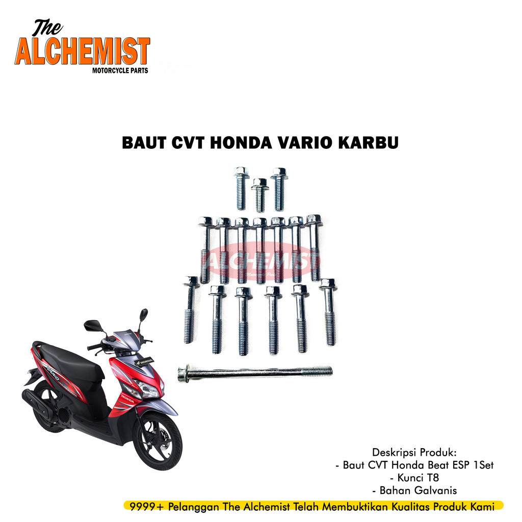 Baut CVT Vario 110 Karbu / Baud Cover CVT Honda Vario 110 Karburator / COD Baut Honda Vario 110 COve