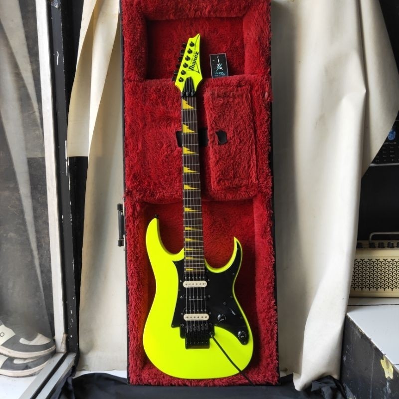 GITAR ELEKTRIK IBANEZ PREMIUM RG1XXV Limited Edition 25'th Anniversary Fluorescent Yellow MURAH