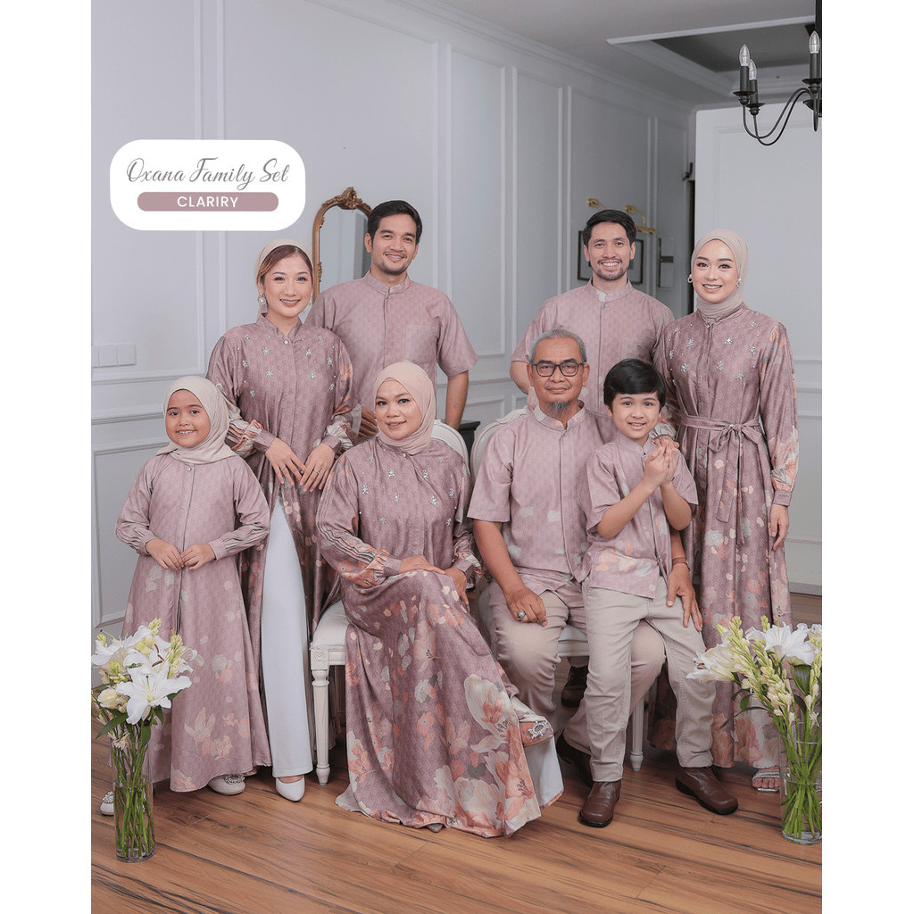 Gamaleea - Oxana Family Set Clarity / Seragam Keluarga Pernikahan / Pakaian Kondangan / Bridesmaid /