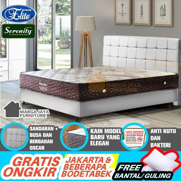 Kasur set Springbed ELITE SERENITY Valentine ranjang bedset divan sandaran