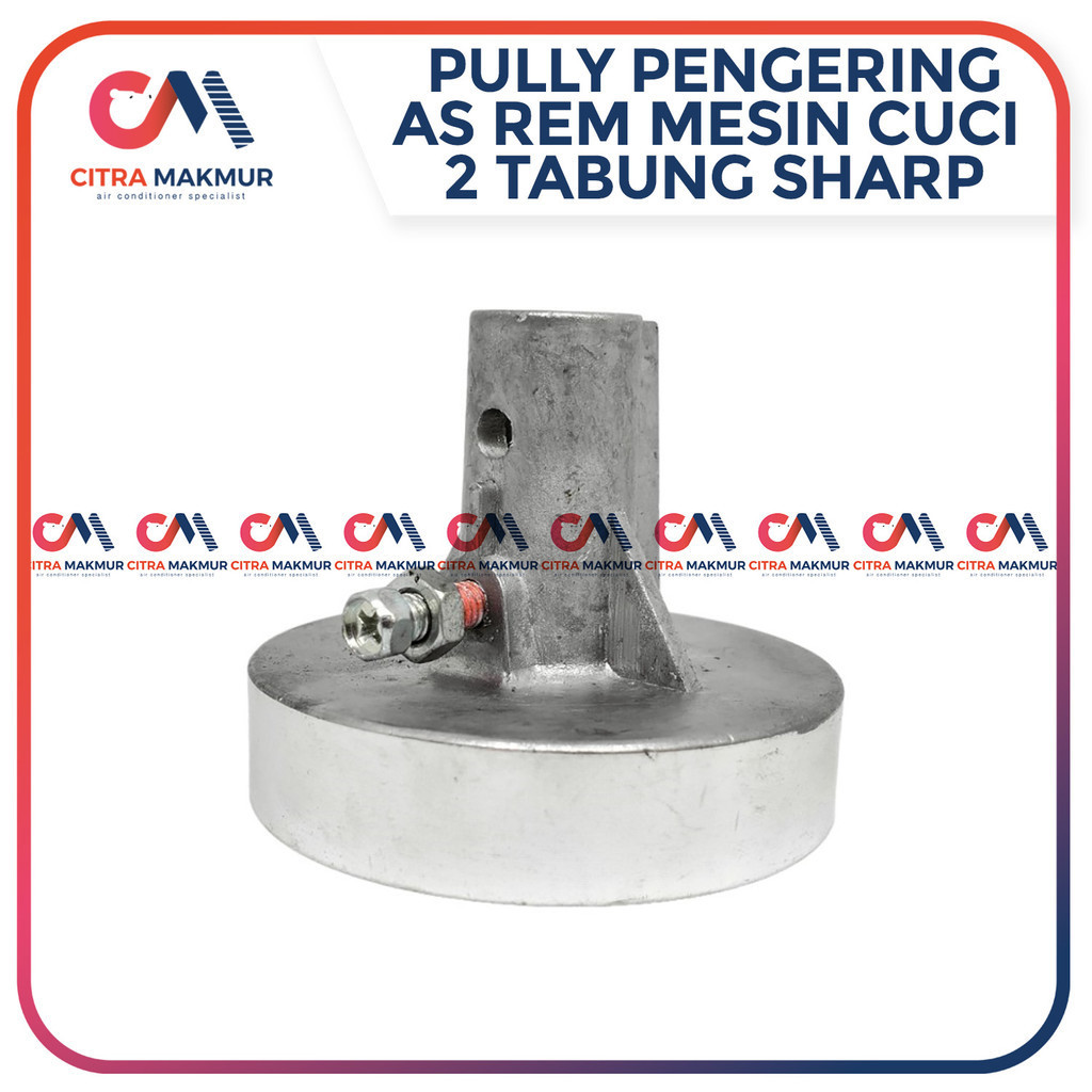 Pengering Pulley Rem Pengering Mesin Cuci Sharp 2 Tabung Pully Spin As Tabung 12mm Dinamo 10mm