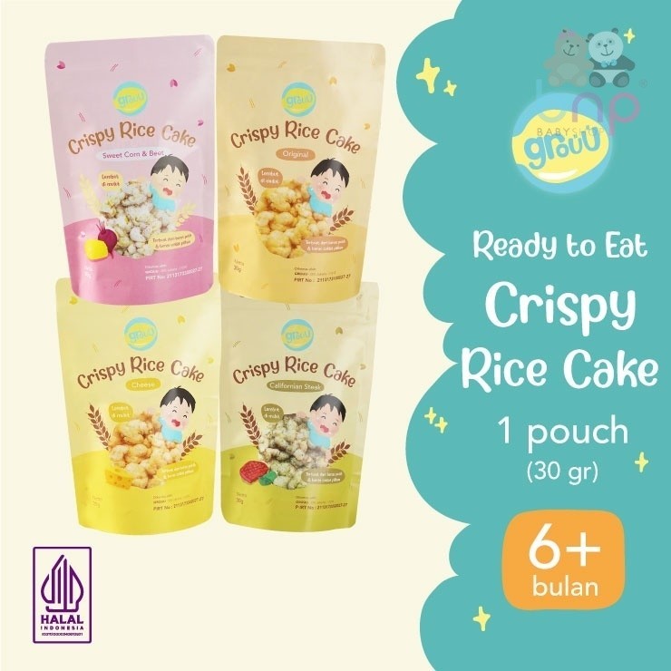 

GROUU Crispy Rice Cake || Cemilan Anak NO MSG - Halal 30Gr