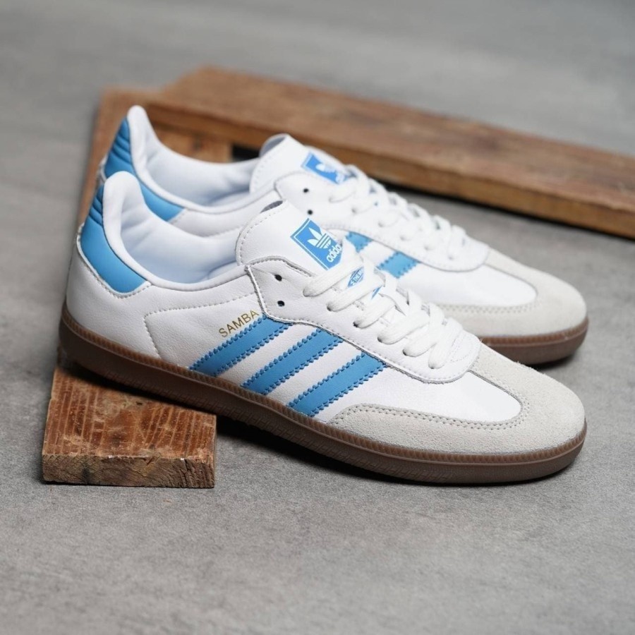 SEPATU ADIDAS SAMBA OG BLUE WHITE ORIGINAL PREMIUM/SEPATU OLAHRAGA /SEPATU LARI Sneakers Adidas Samb