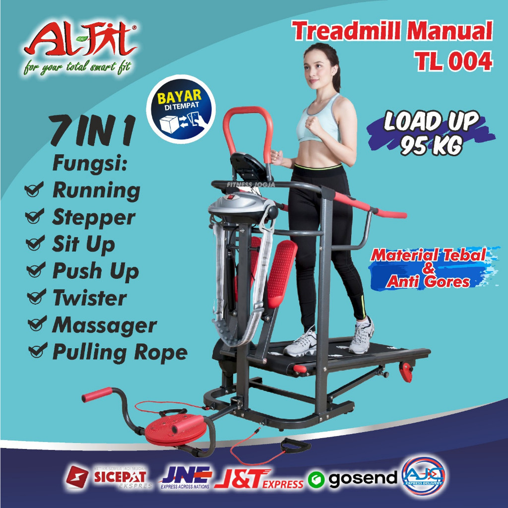Treatmill Manual 6 Fungsi Murah Alat Olahraga Gym Rumah Alat  Fitness Lari Di Tempat Treadmill Lipat
