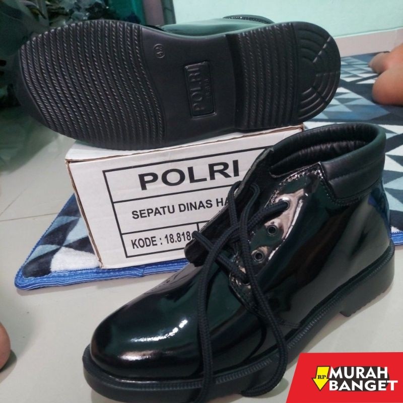 Sepatu pdh- SEPATU kulit PDH jatah polri