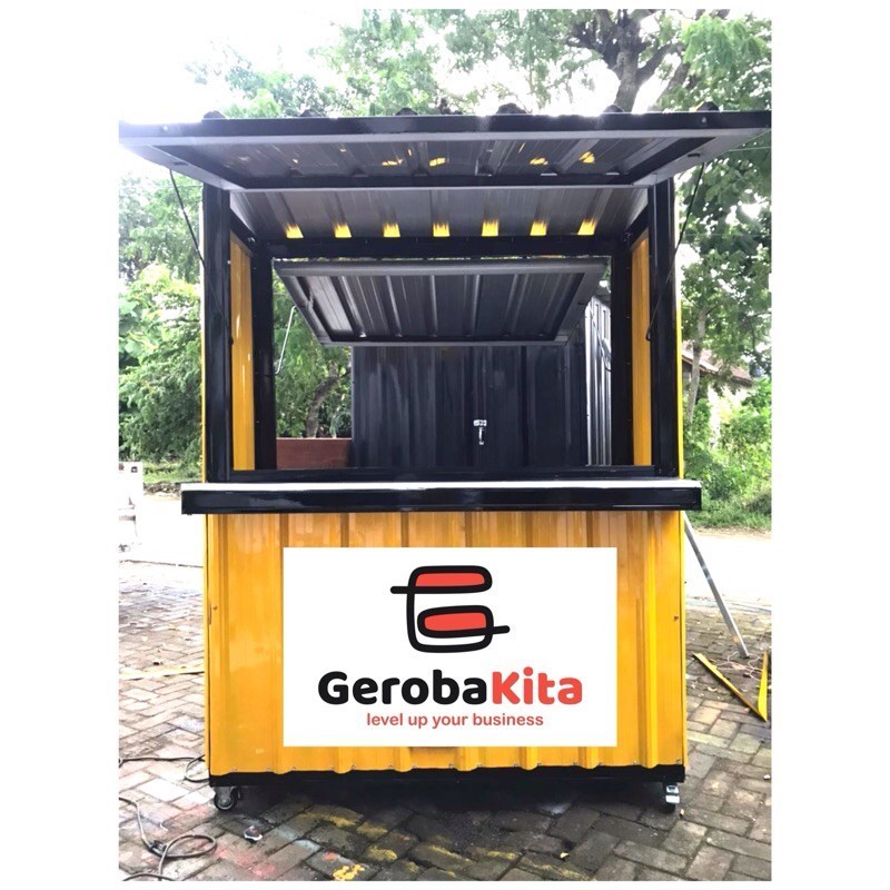 Booth Container / Gerobak Usaha Minuman Murah