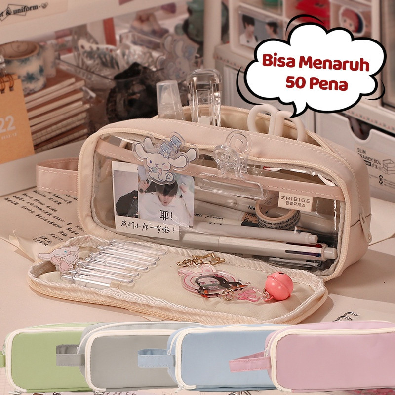 

Large Capacity Kawaii Pencil Cases flip Pencil Bag Pouch Holder Box for Girls Office Student Stationery Organizer School Supplies