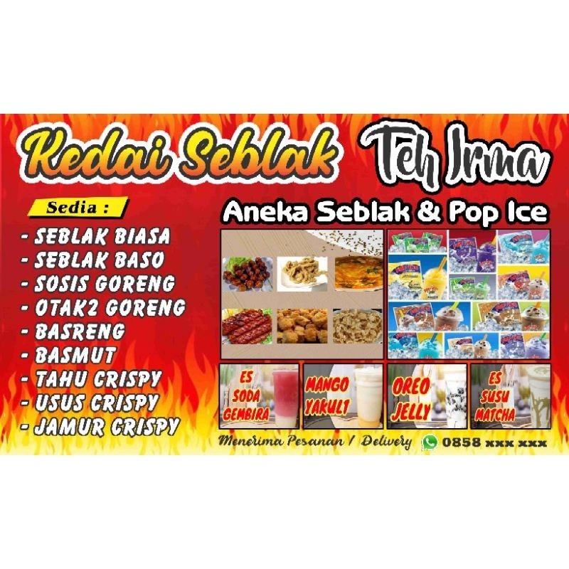SPANDUK WARUNG SEBLAK  SPANDUK DESAIN SUKA-SUKA