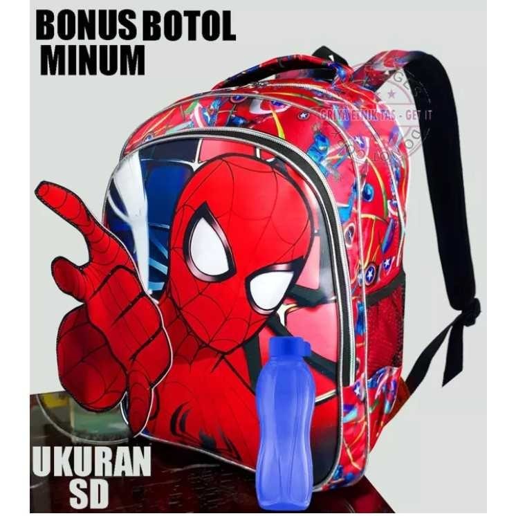 Tas Ransel Anak Sekolah SD laki laki Kelas 1 2 3 Karakter Spiderman Hu