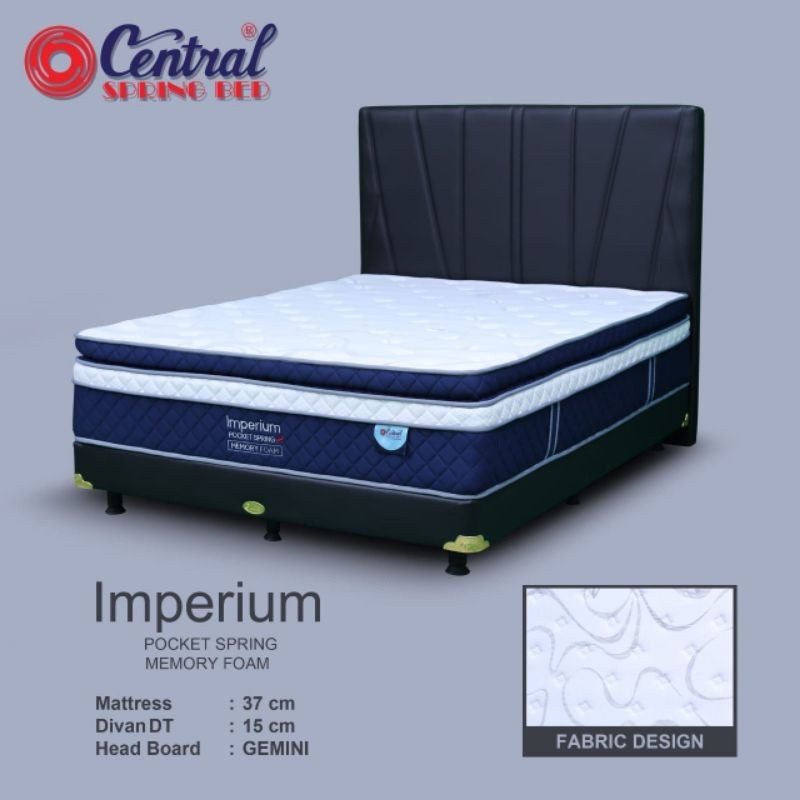 spring bed set central imperium (dipan dan kasur dan sandaran)