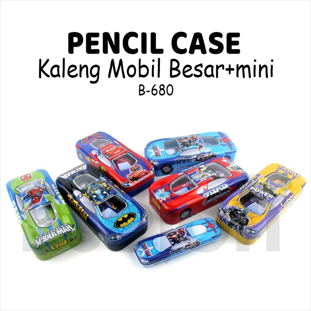 

NEW Kotak Pensil Kaleng Mobil 2in1 Besar / Kotak Pensil Mobil + Anak Besar