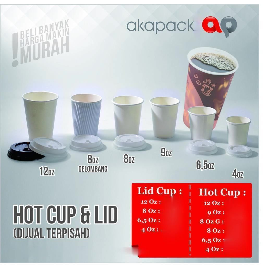 

Paper Cup 6,5 oz - Hot Cup + Tutup 50pc