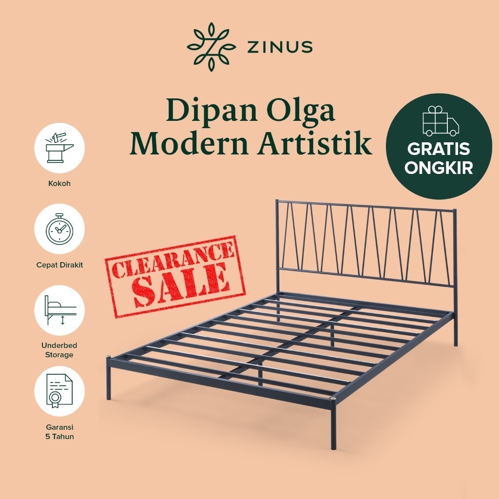 Edwin - Tempat Tidur Dipan Sandaran Zinus Olga / [Edwin 1 Store]