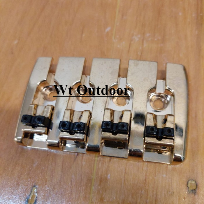Bridge gitar bass 4 string / bridge bass 4 senar gold