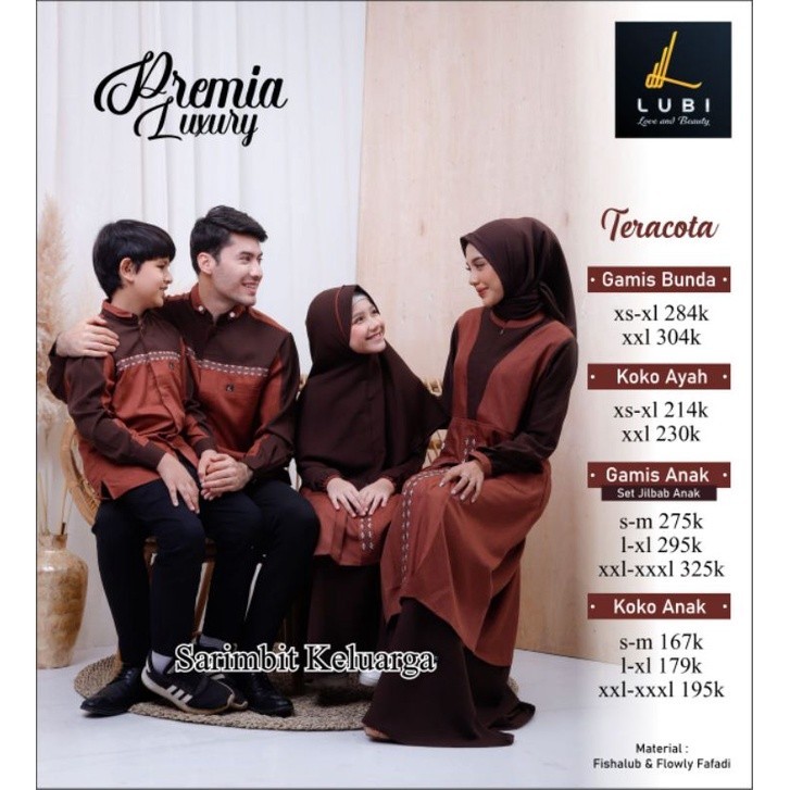 Sarimbit Keluarga Premia Luxury Teracota Lubi