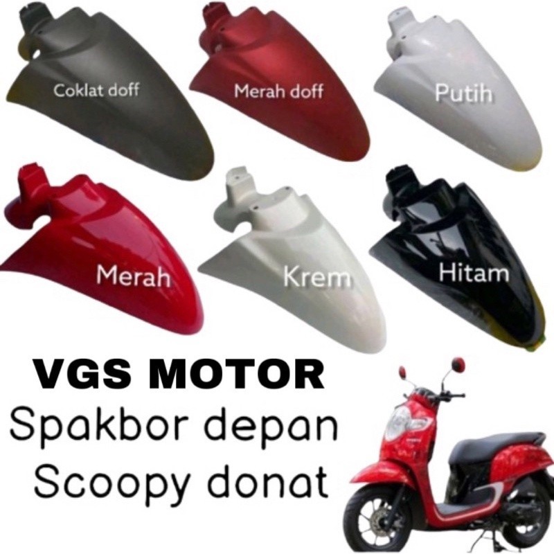spakbor depan Scoopy esp new k93 ring 12 donat 2017 2018 2019 2020 merah cabe hitam putih merah doff