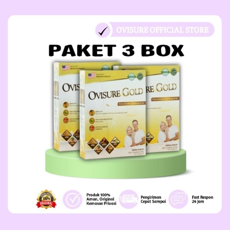 

PAKET 3 BOX OVISURE GOLD MILK SUSU OBAT TULANG DAN SENDI YG SEHAT 100%