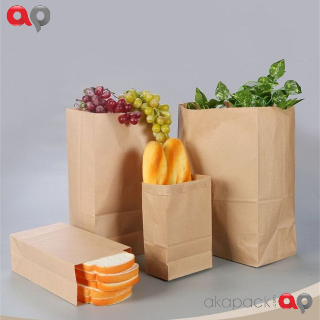 

KANTONG KERTAS / PAPER BAG MAKANAN POLOS uk 10,5x11+3cm