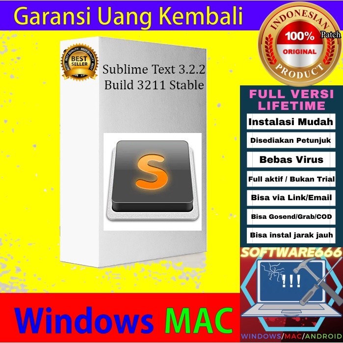 Software Code Editor: Sublime Text 3 [WIN] - SOFTWARE - APLIKASI - PC
