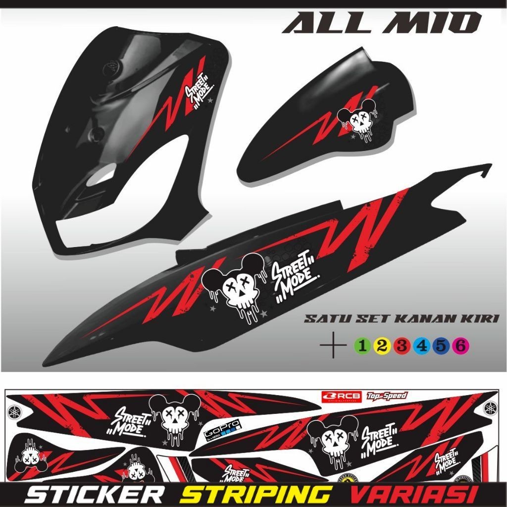 SETIKER STIKER LIS MIO OLD / STRIPING VARIASI MOTOR MIO SPORTY / MOTOR MIO SMILE STIKER SETIKER