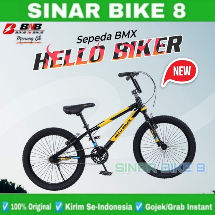 Sepeda Anak Laki BMX HELLO BIKER Ukuran 20 Inch Usia 8-11 Tahun