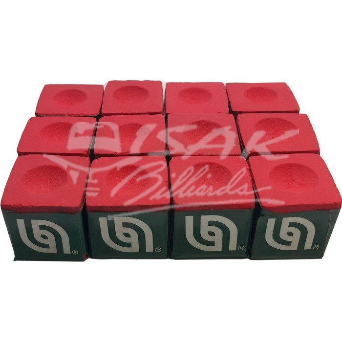 

Aramith Chalks Belgium - 12 Piece - Kapur Billiard Aramith - Merah