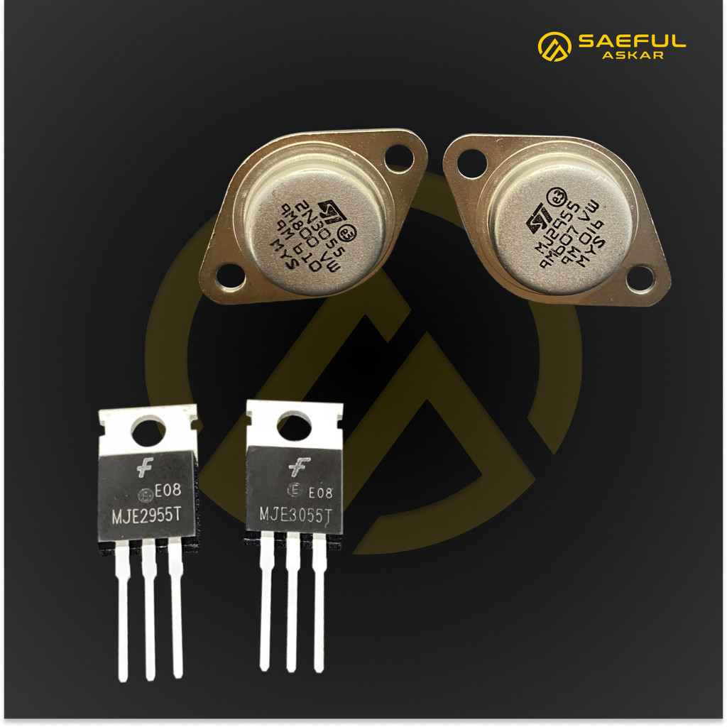 Transistor final audio MJE3055 & MJE2955 MJ2955 2N3055 sparepart bekasi