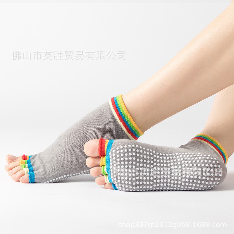 FitMe KK-075 kaos kaki yoga 5jari TERBUKA poundfit yoga socks pilates senam olahraga antislip