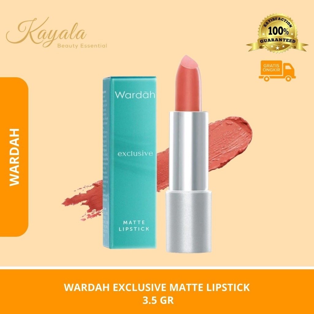 WARDAH EXCLUSIVE MATTE LIPSTICK 3.5 GR - LIPSTICK MATTE WARDAH - WARDAH MATTE LIPSTICK - LIPSTICK TR