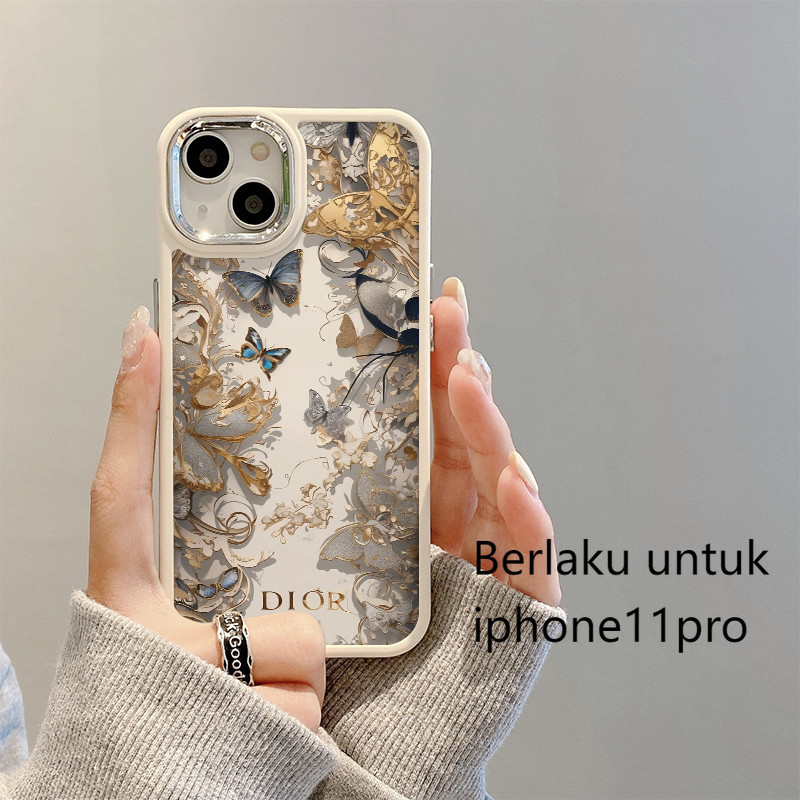 soft Case Dior High end butterfly Case  Casing hp iPhone 11 12 15 14 13 PlusProMax 8 7Plus SE2 SE3 6