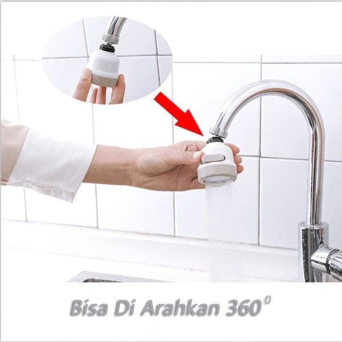 Sambungan Kran Air Wastafel Plastik On Off 3 Mode 360 Derajat