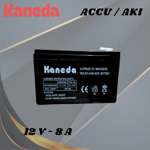KANEDA AKI KERING BATERAI SPAYER ELEKTRIK UPS 12V 8AH / BATTERY ACCU UPS ALAT SEMPROT HAMA 12 VOLT 8