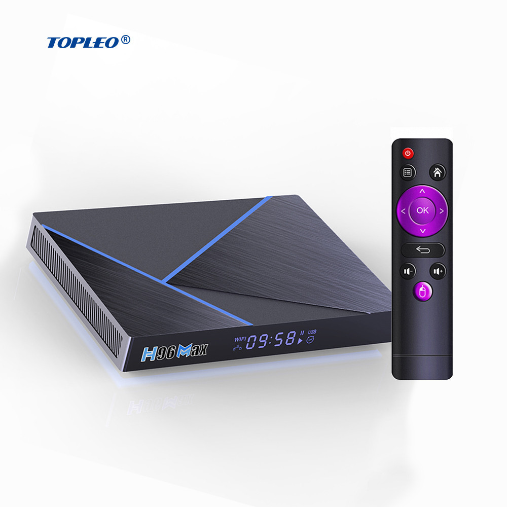 Topleo Android 12 Smart android tv box 8gb ram 128gb rom 2.4g 5g Wifi Bt4.0 h96 max rk3566 tv box 2g