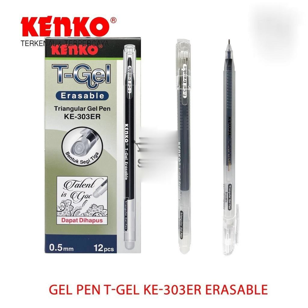 

Gel Pen Erasable KE-303ER T-Gel Triangular Black 0.5MM Pulpen Bisa Dihapus