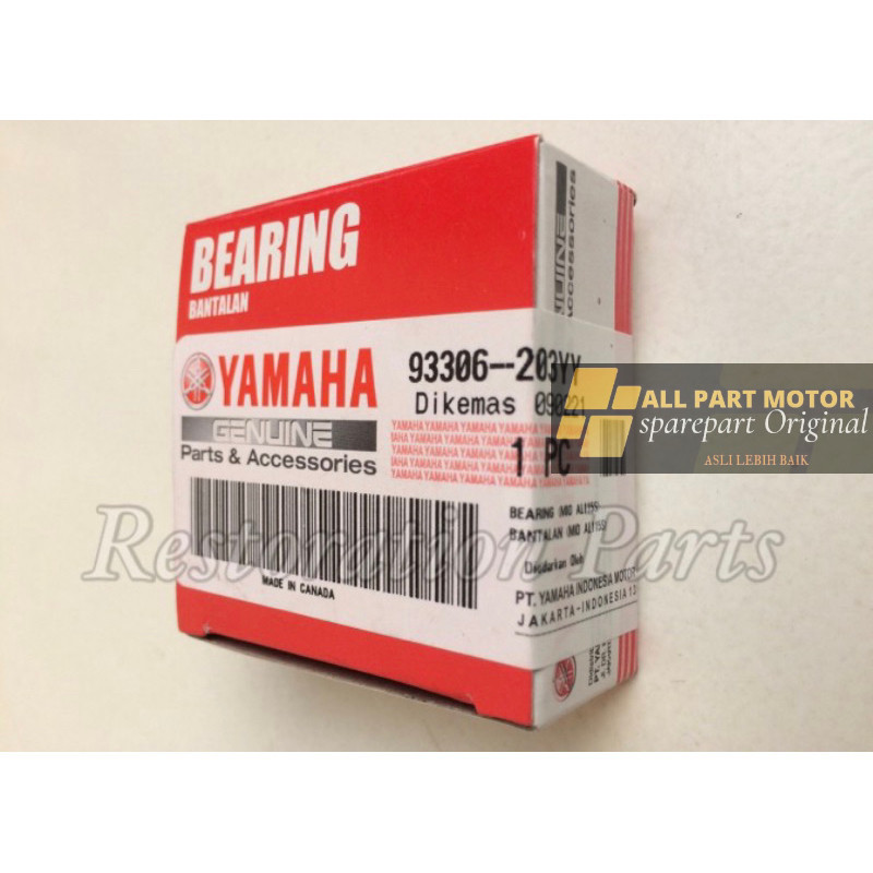 Bearing As Pully Belakang 93306-203YY Mio Smile, Mio Soul, Fino