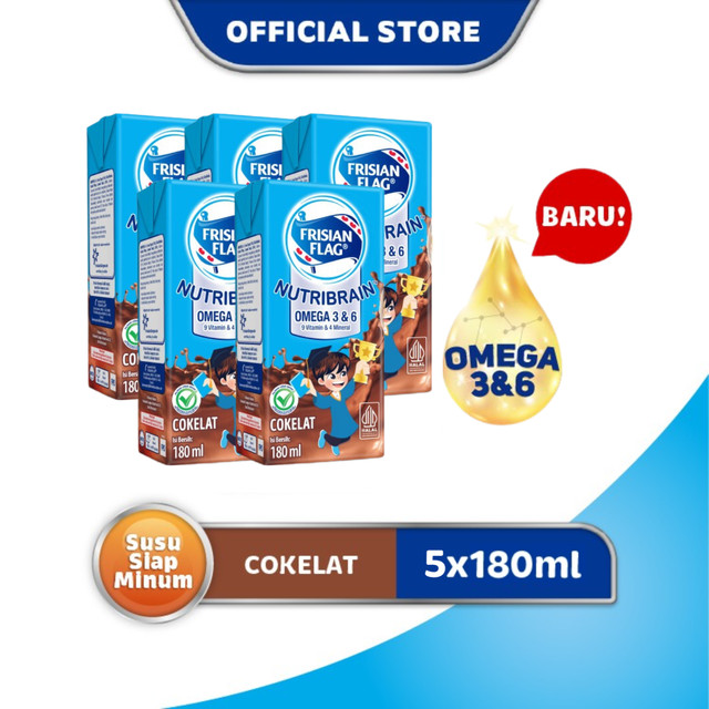 

Frisian Flag Omega Susu UHT Chocolate 180ml x 5 pcs