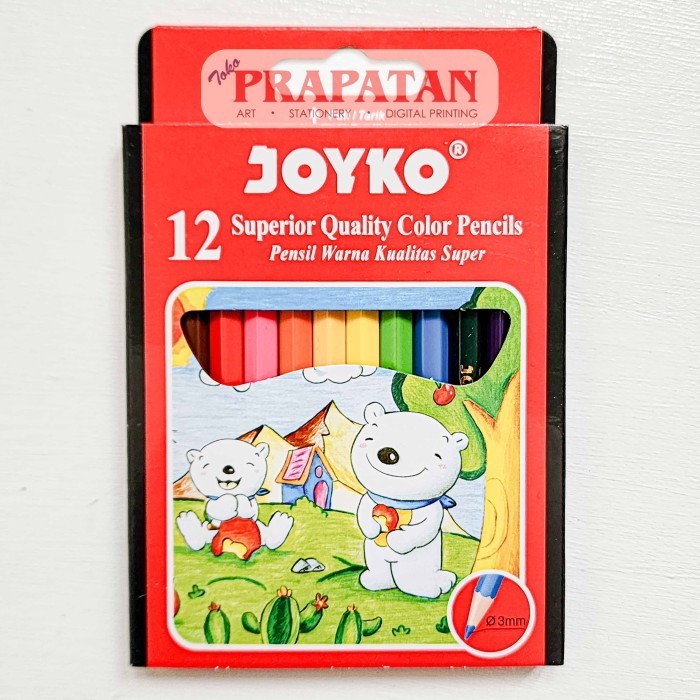 

DS99 Pensil Warna Joyko Mini Short Hexagonal Grip CP-S | Color Pencil - CP-S12